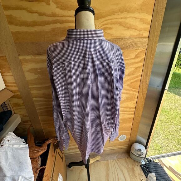 Men's Southern Tide Purple Checkered Shirt - Picture 5 of 5